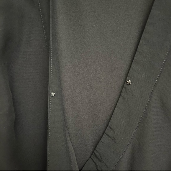 LOFT Black Flutter Sleeve V Neck Wrap Tie Waist Romper Dress Size 2 - Picture 8 of 13